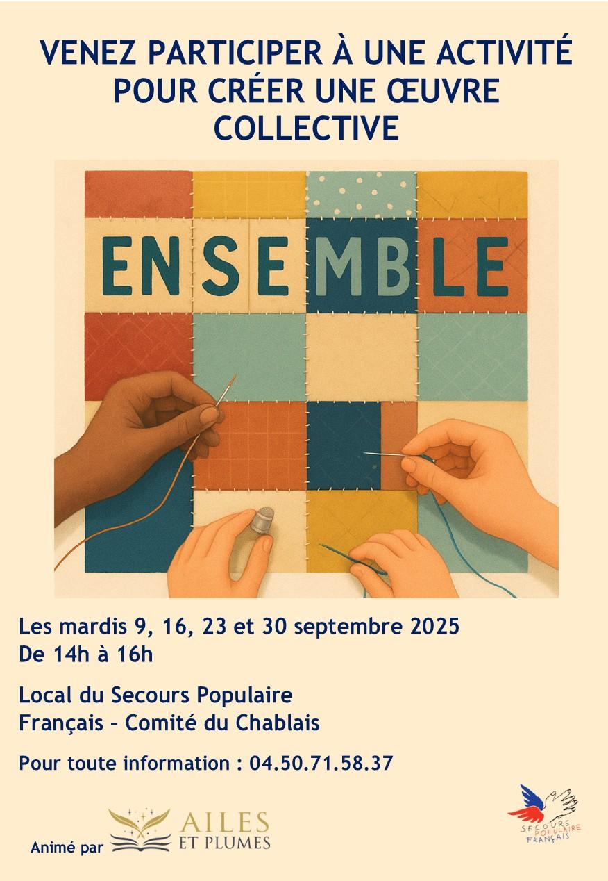 Atelier d'écriture et de création Secours Populaire Thonon